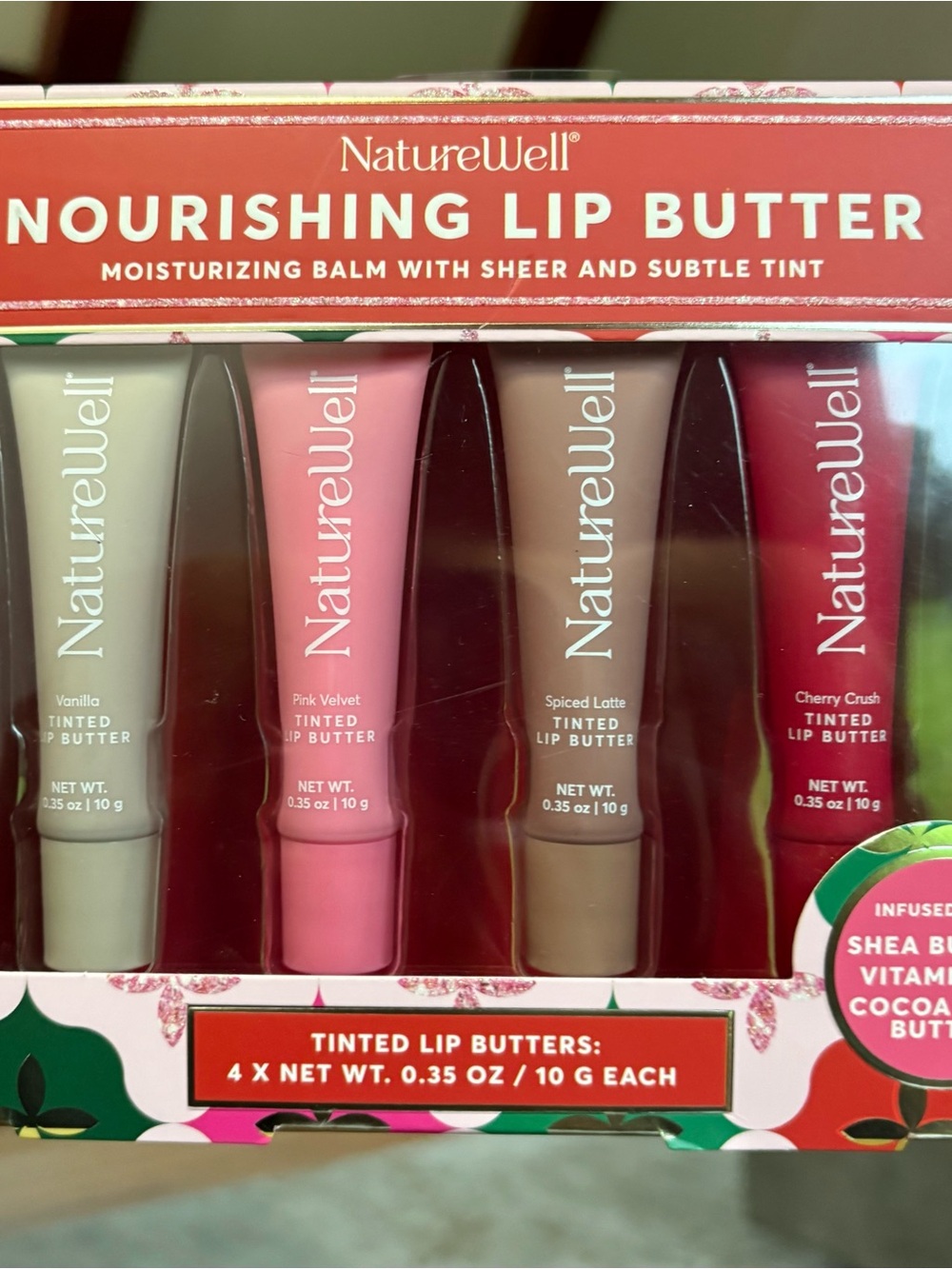 Nourishing Lip Butter Set — Pink Velvet, Spiced Latte, Cherry Crush, Vanilla